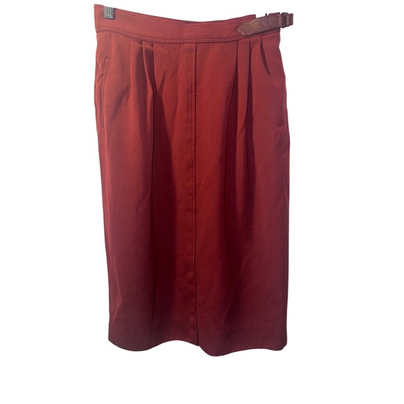 Vintage Gucci Wool Pencil Skirt with Leather Trim Size 44 (US size 12) - Picture 8 of 16